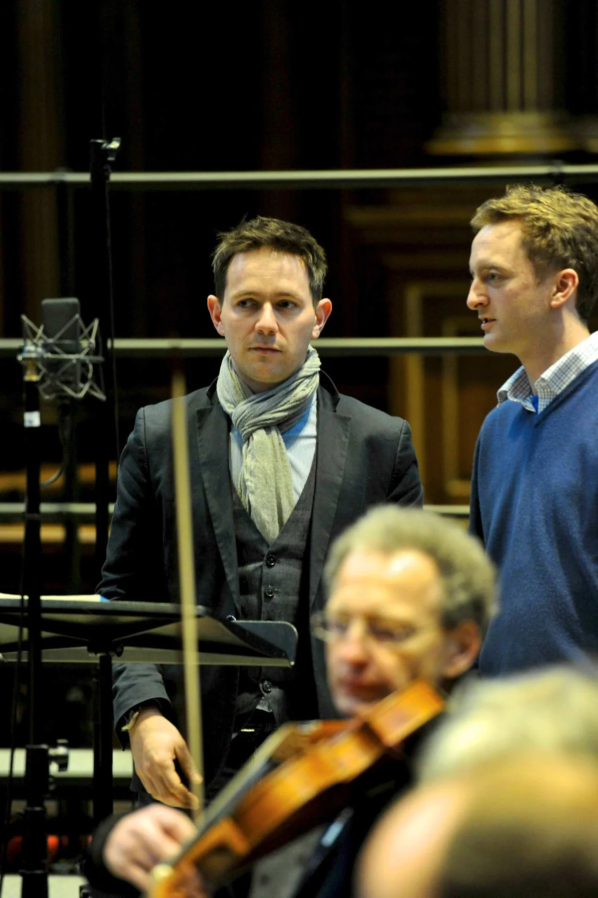 Christmas Oratorio recording session, Trinity College Chapel (January 2013). From Stephen Layton's project Bach: Christmas Oratorio