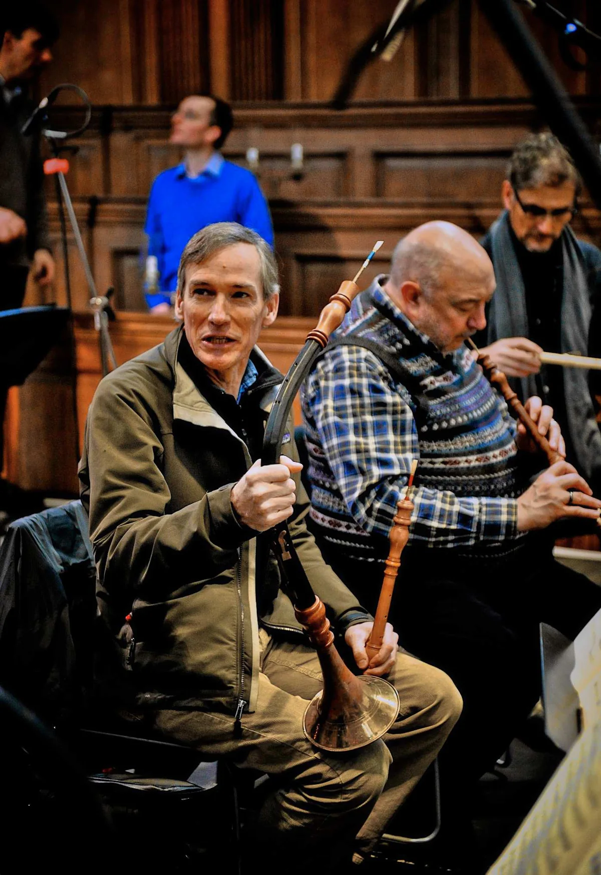 Christmas Oratorio recording session, Trinity College Chapel (January 2013). From Stephen Layton's project Bach: Christmas Oratorio